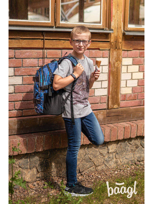 BAAGL  Modri šolski nahrbtnik Skate Structures Baagl