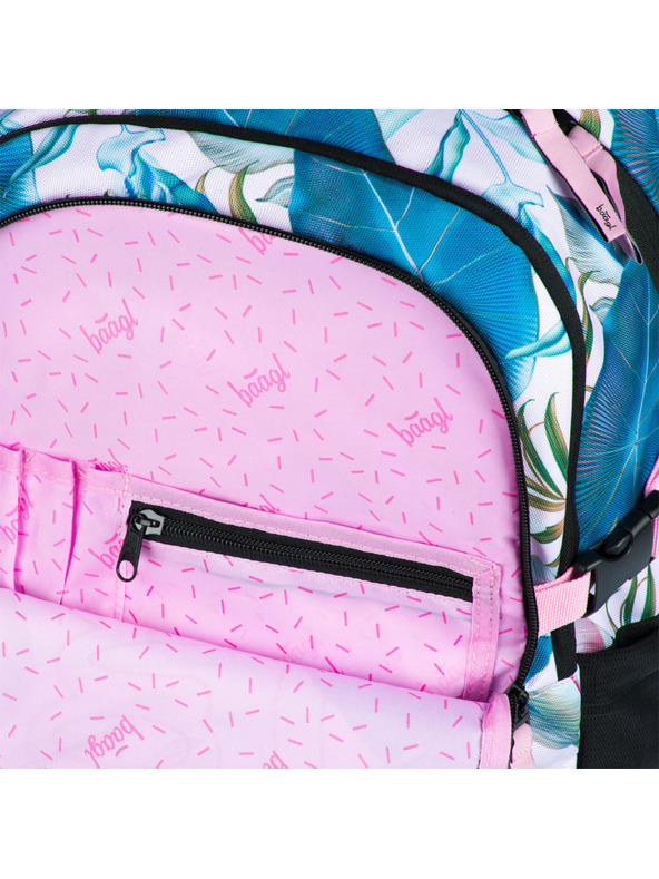 BAAGL  Vijolični šolski nahrbtnik Skate Leafs Baagl