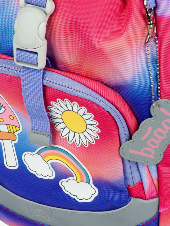 BAAGL  Rdeči šolski nahrbtnik Airy Hippie Baagl