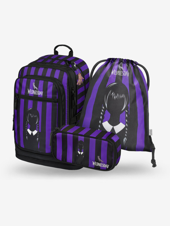 BAAGL  Black 3 SET Cubic Wednesday: nahrbtnik, peresnica in torba Baagl