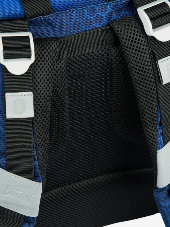 BAAGL  Modri šolski nahrbtnik Airy Motorno kolo Baagl