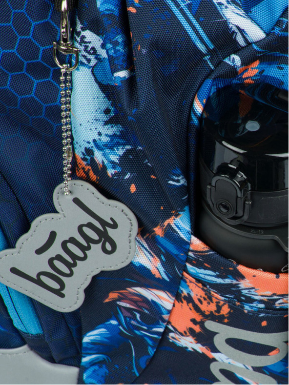 BAAGL  Modri šolski nahrbtnik Airy Motorno kolo Baagl