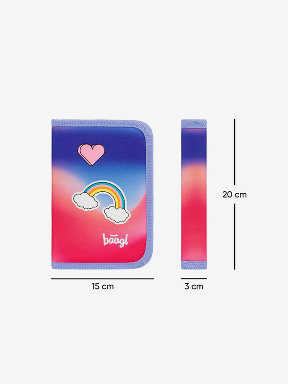 BAAGL  Rdeč 3 SET Airy Hippie: nahrbtnik, svinčnik, torba Baagl