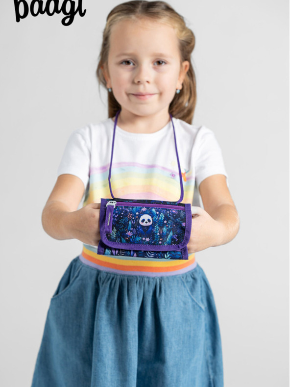 BAAGL  Vijolična denarnica za okoli vratu Baagl Jungle Panda