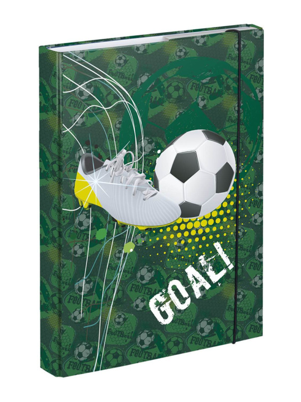BAAGL  Zelena platnica za šolski zvezek A5 Nogomet Baagl