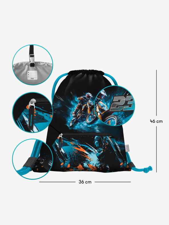 BAAGL  Modra torba z žepom Motorno kolo Baagl