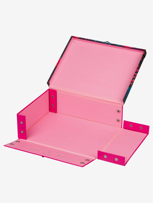 BAAGL  Rožnata zložljiva šolska torba s priborom Baagl Flamingi