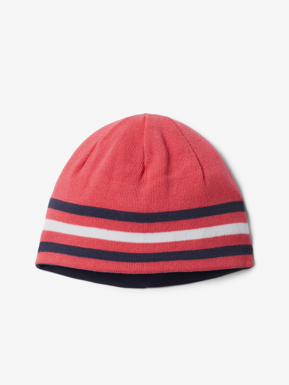 Columbia Roza in modra otroška obojestranska zimska kapa z vzorcem Columbia Youth Urbanization Mix