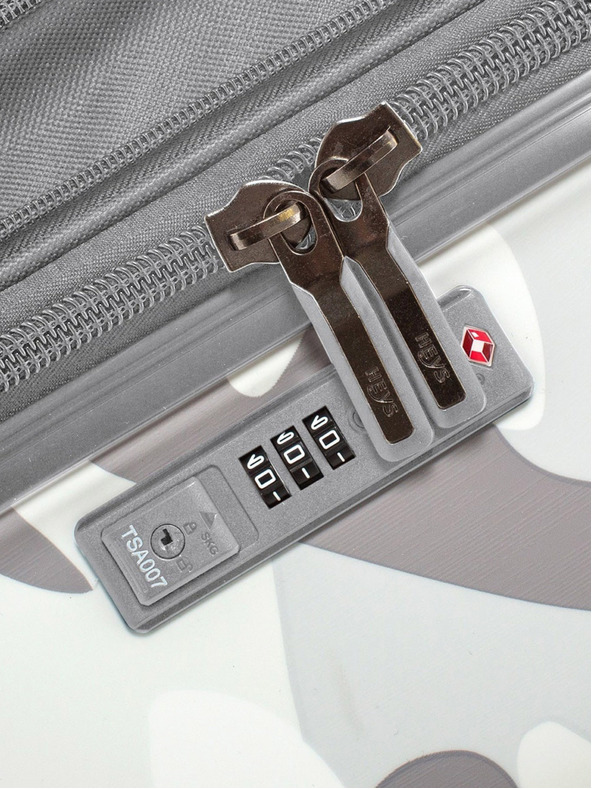 Heys Komplet treh belih kovčkov Heys White Camo S, M, L