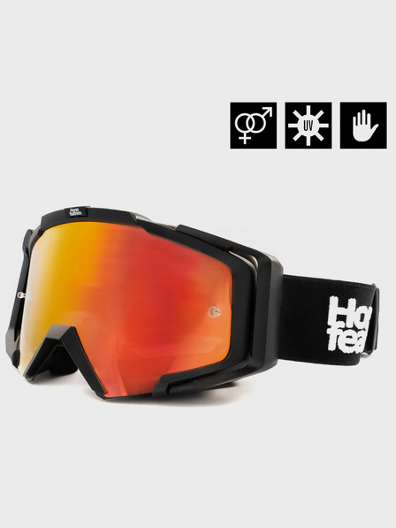 Horsefeathers MTB očala Patriot - black/mirror red HORSEFEATHERS