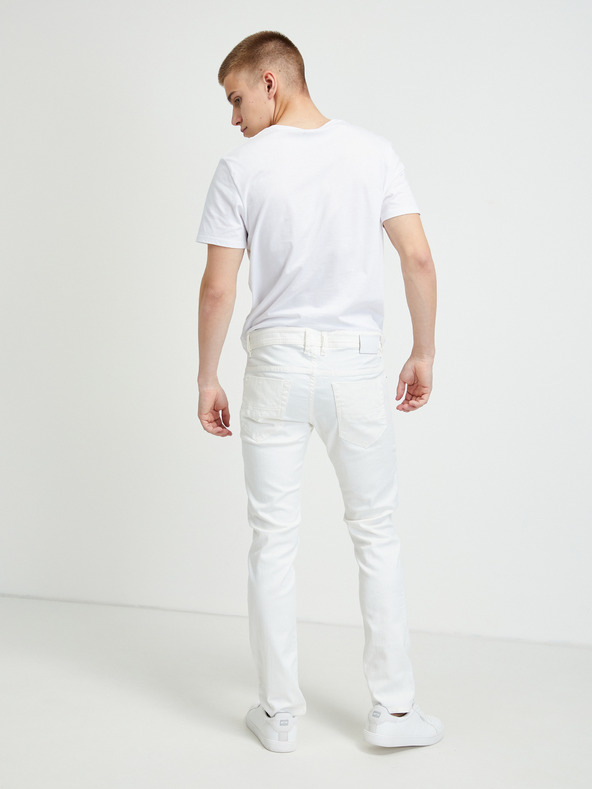 Diesel Bele moške kavbojke ozkega kroja Diesel Thommer