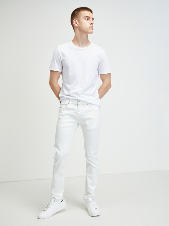 Diesel Bele moške kavbojke ozkega kroja Diesel Thommer