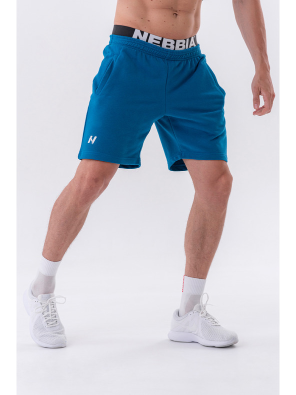 Nebbia Kratke hlače sproščenega kroja s stranskimi žepi 319 M,modra