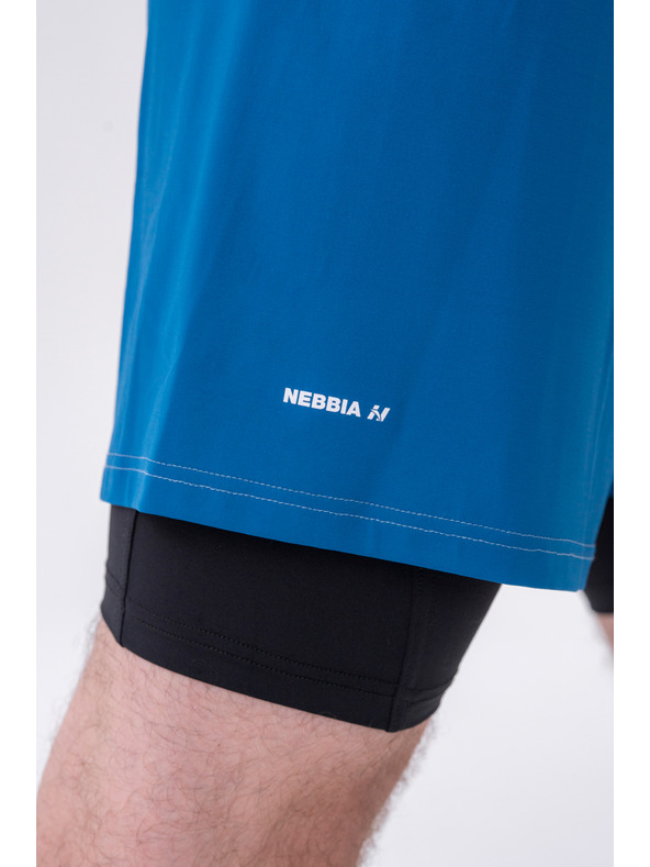 Nebbia Dvoslojne kratke hlače z mobilnimi žepi 318 M,siva