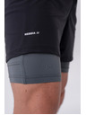 Nebbia Dvoslojne kratke hlače z mobilnimi žepi 318 M,siva