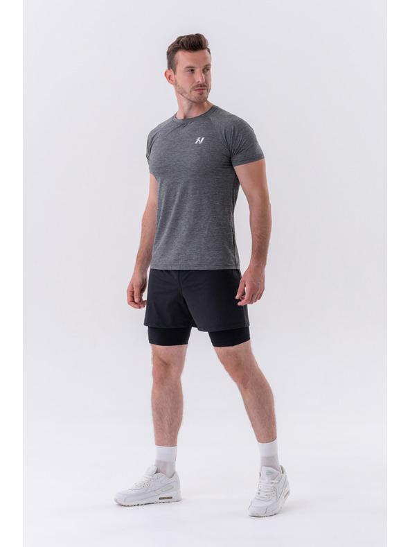 Nebbia Dvoslojne kratke hlače z mobilnimi žepi 318 M,siva