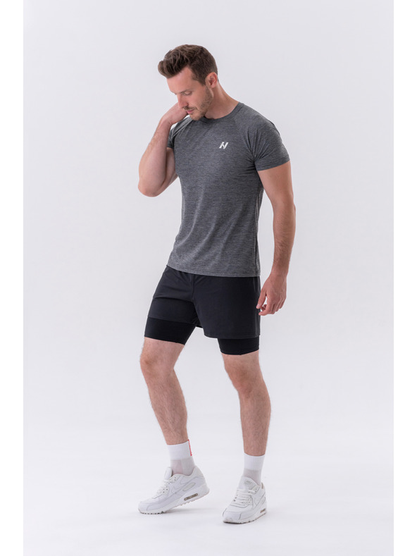 Nebbia Dvoslojne kratke hlače z mobilnimi žepi 318 M,siva