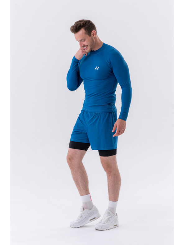 Nebbia Dvoslojne kratke hlače z mobilnimi žepi 318 M,siva