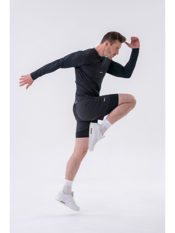 Nebbia Dvoslojne kratke hlače z mobilnimi žepi 318 M,siva