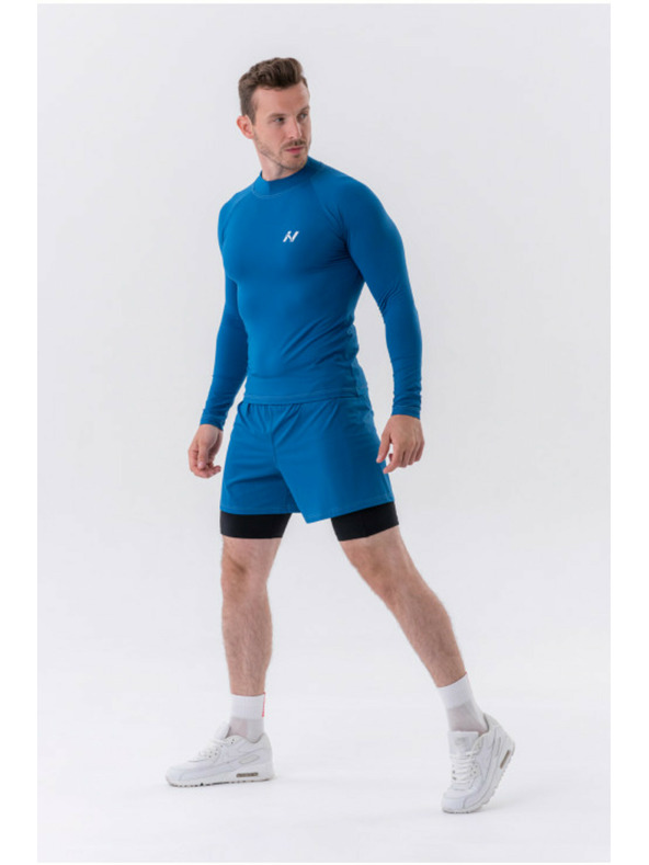 Nebbia Dvoslojne kratke hlače z žepi za mobilni telefon 318 Blue M,blue