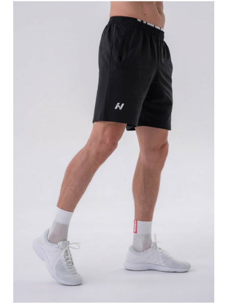 Nebbia Kratke hlače sproščenega kroja s stranskimi žepi 319 Black M,black