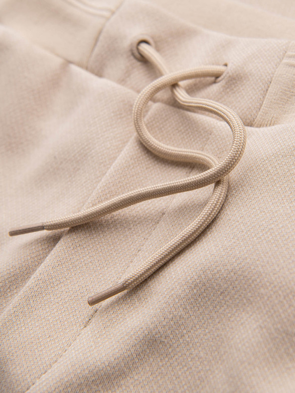 Ombre Clothing Moške bombažne športne hlače BASIC beige Ombre Oblačila