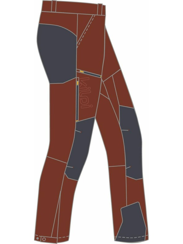 Kilpi Moške športne hlače Kilpi VILLAIN-M Dark Red