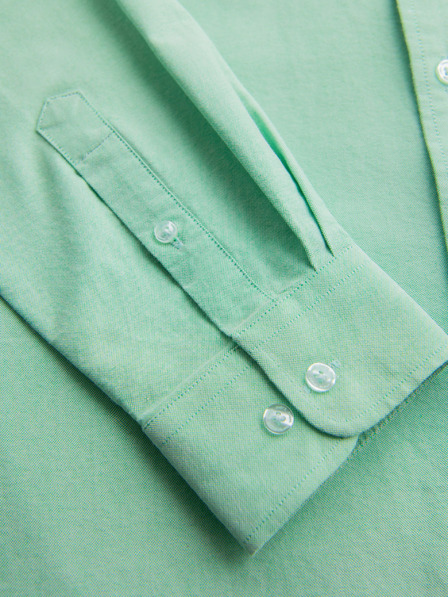 Ombre Clothing Moška bombažna srajca oxford v pastelnih barvah - meta Ombre Clothing