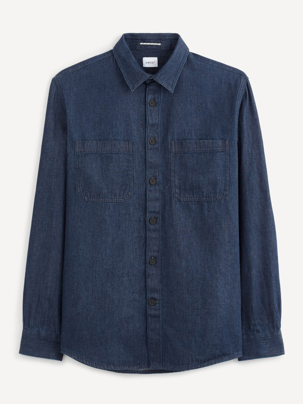 Celio Temno modra majica iz džinsa Celio Sawork