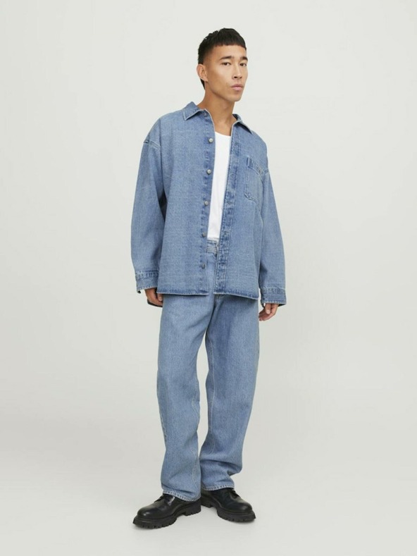 Jack & Jones Modra moška majica Jack & Jones Santorini Denim Top