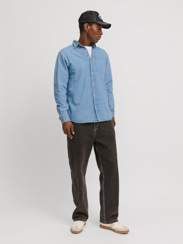Jack & Jones Modra moška majica Jack & Jones Creek Denim