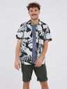 LERROS Bela in zelena moška srajca s cvetličnim vzorcem LERROS