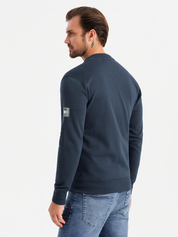 Ombre Clothing Moška strukturirana pletena majica z ovratnikom - grafitni melanž V1 OM-SSNZ-0149 Ombre Clothing