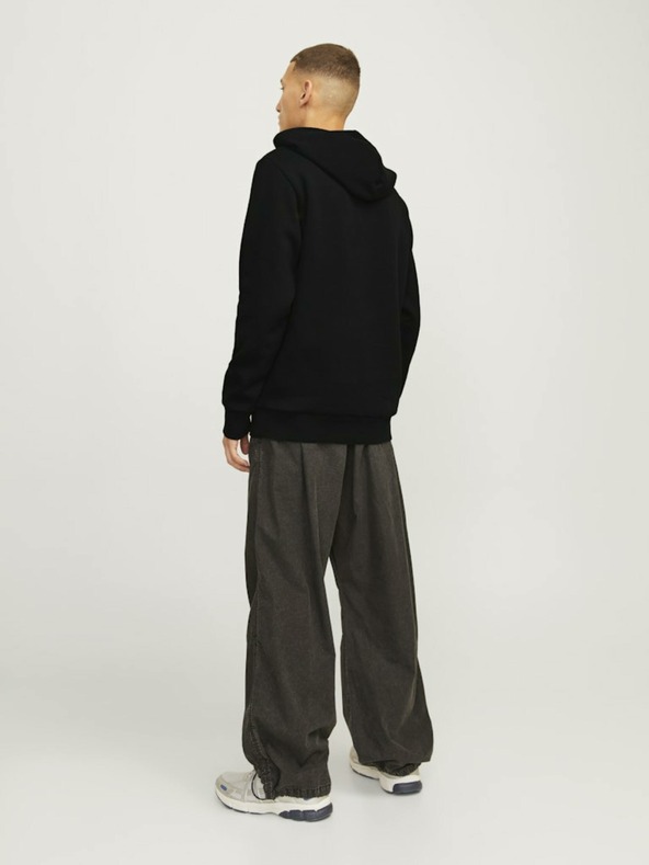 Jack & Jones Črna moška jopa s kapuco Jack & Jones