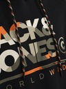 Jack & Jones Črna moška jopa s kapuco Jack & Jones