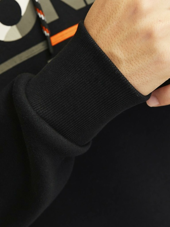 Jack & Jones Črna moška jopa s kapuco Jack & Jones