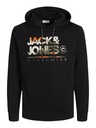 Jack & Jones Črna moška jopa s kapuco Jack & Jones