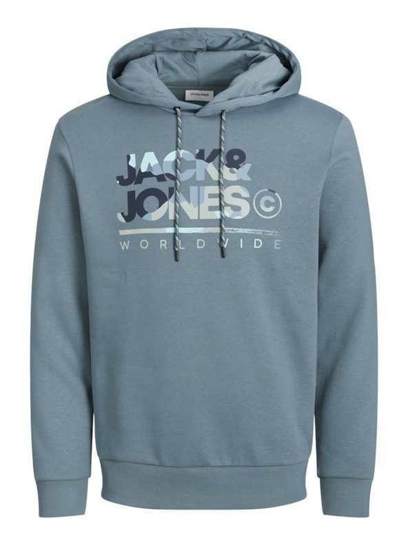 Jack & Jones Modra moška majica s kapuco Jack & Jones