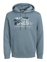 Jack & Jones Modra moška majica s kapuco Jack & Jones