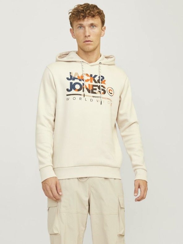Jack & Jones Jack & Jones Moška bež jopa s kapuco
