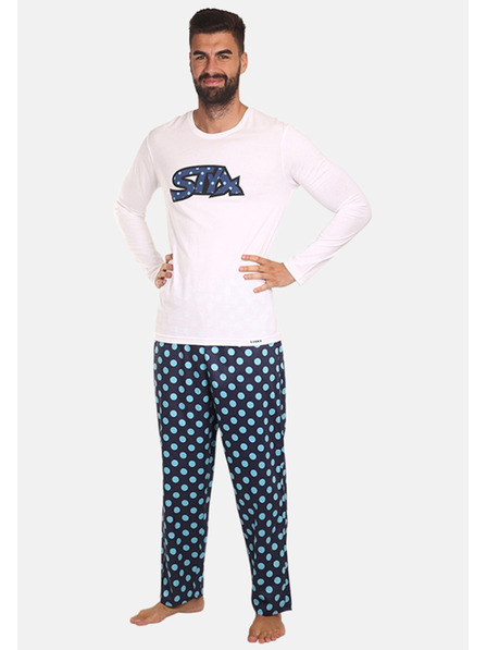 Styx Moška pižama Styx Polka Dot