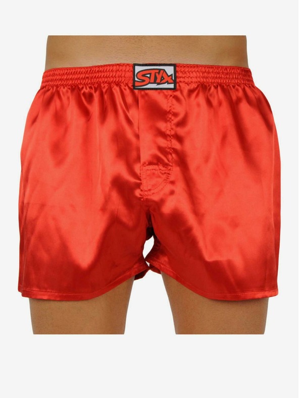Styx Moške hlače Styx Classic gumijaste hlače rdeče satenaste