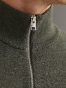 Jack & Jones Jack & Jones Khaki moški pulover z zadrgo