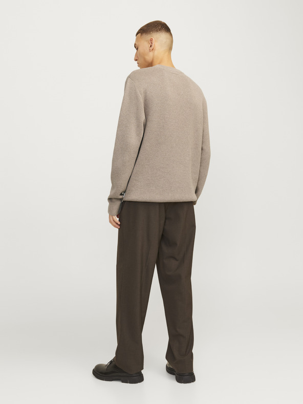 Jack & Jones Jack & Jones Moški bež pulover z zadrgo