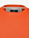 LERROS Oranžni moški osnovni pulover z rebri LERROS