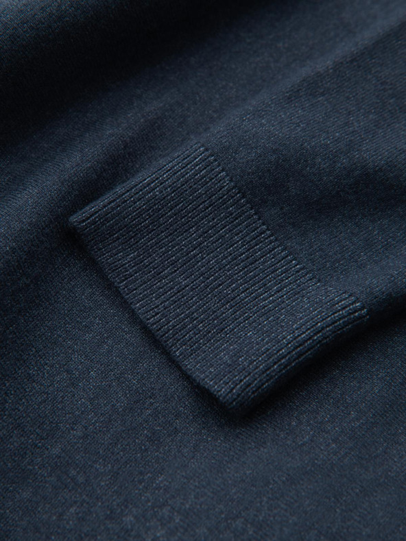 Ombre Clothing Moški pleten roloz z viskozo - temno modra V4 OM-SWTN-0127 Ombre Clothing