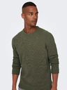 ONLY & SONS Kaki moške jopice ONLY & SONS Ese Sweater
