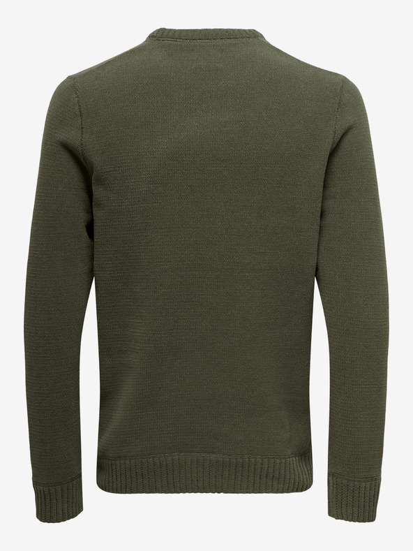 ONLY & SONS Kaki moške jopice ONLY & SONS Ese Sweater