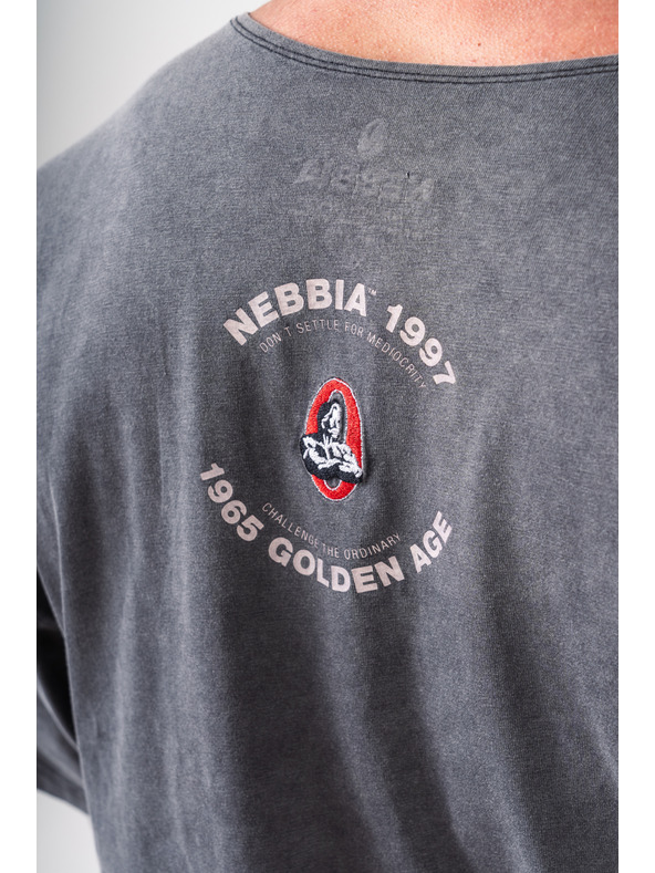 Nebbia majica iz opranega bombaža GOLDEN AGE 788 M,črna