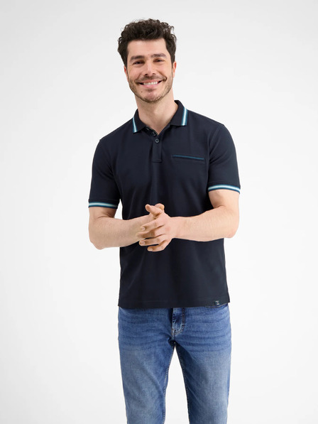 LERROS Temno modra moška polo majica LERROS